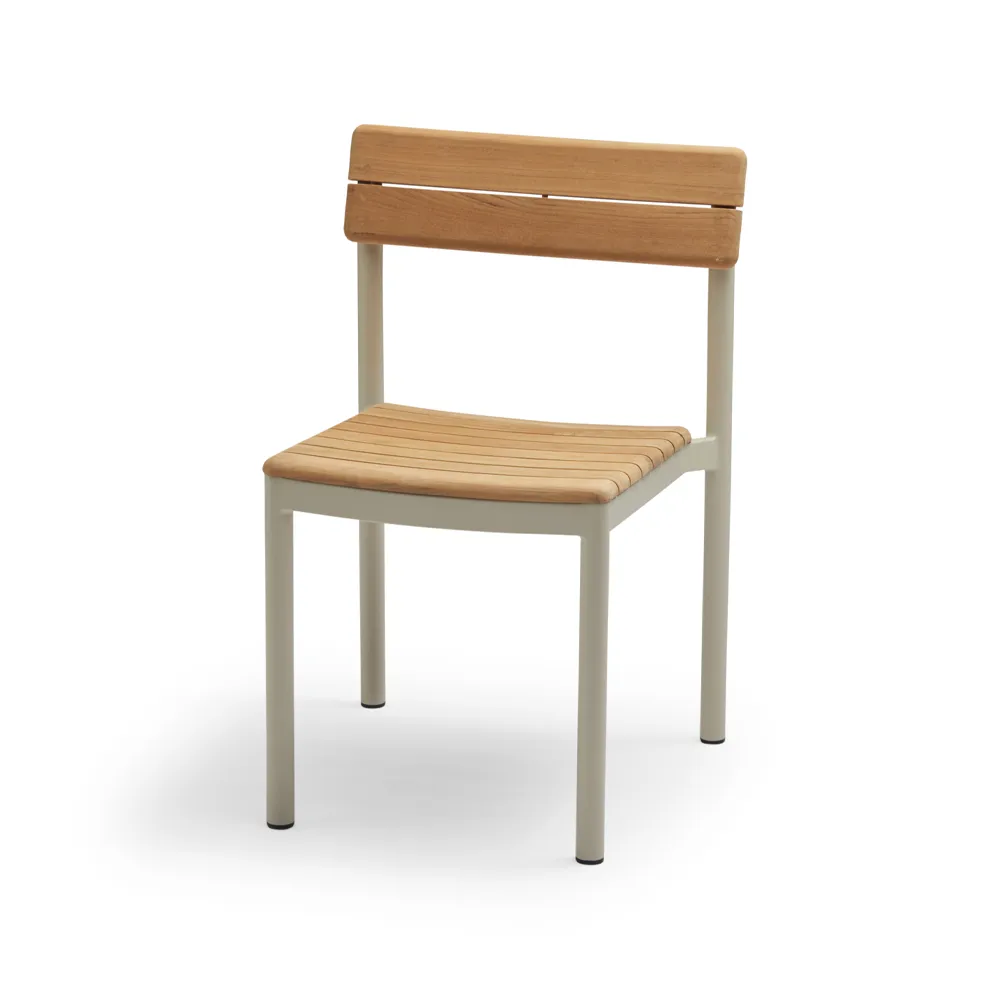 Pelagus stol teak, Light ivory Fritz Hansen