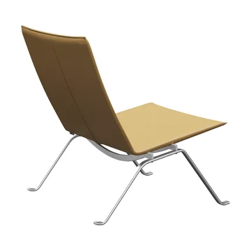 PK22 fåtölj - Aura beige läder-rostfritt stål - Fritz Hansen