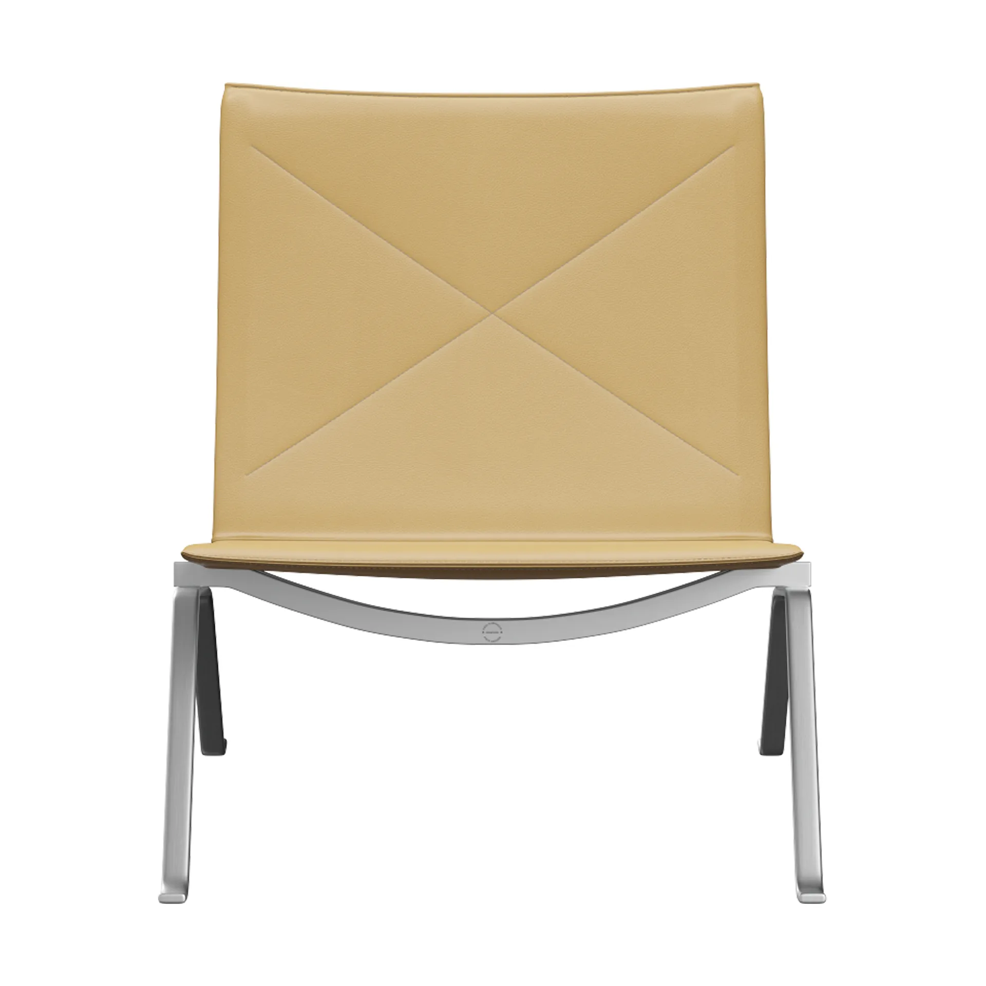 PK22 fåtölj, Aura beige läder-rostfritt stål Fritz Hansen