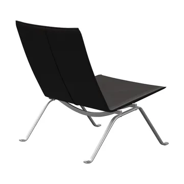 PK22 fåtölj - Aura black brown läder-rostfritt stål - Fritz Hansen