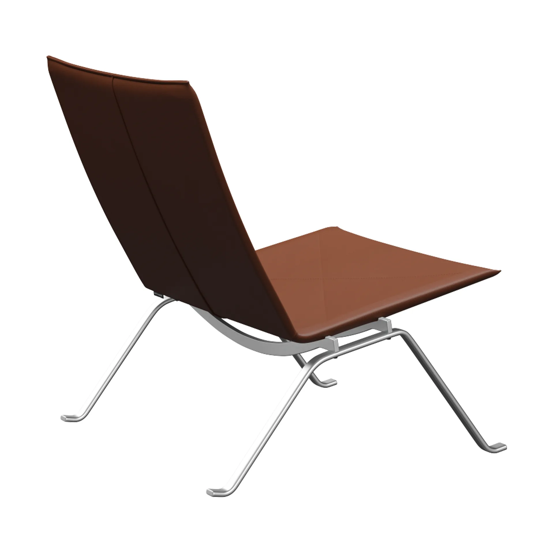 PK22 fåtölj, Aura cognac läder-rostfritt stål Fritz Hansen
