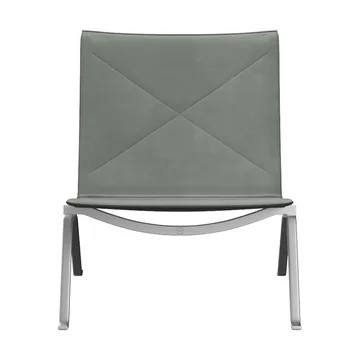 PK22 fåtölj - Grace concrete grey läder-rostfritt stål - Fritz Hansen