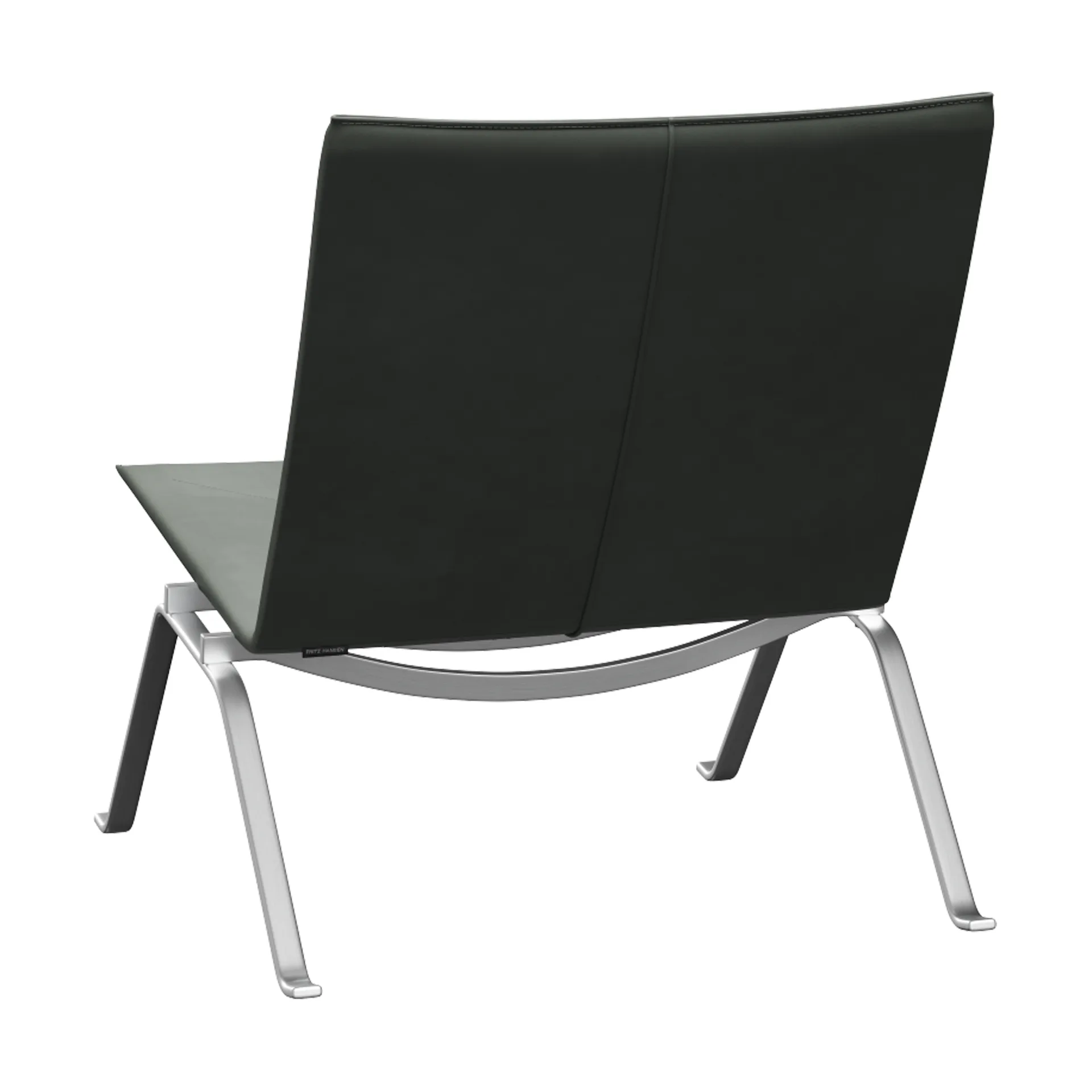 PK22 fåtölj, Grace concrete grey läder-rostfritt stål Fritz Hansen