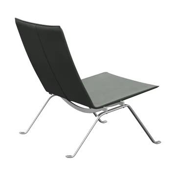 PK22 fåtölj - Grace concrete grey läder-rostfritt stål - Fritz Hansen