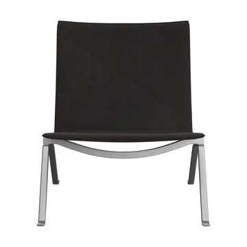 PK22 fåtölj - Haze antracite läder-rostfritt stål - Fritz Hansen