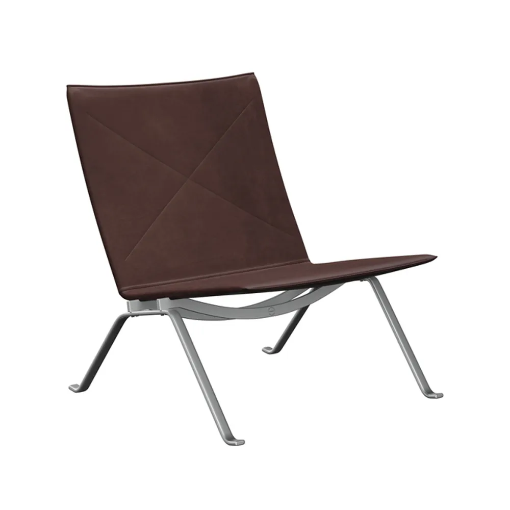 PK22 fåtölj, Leather embrace chocolate Fritz Hansen