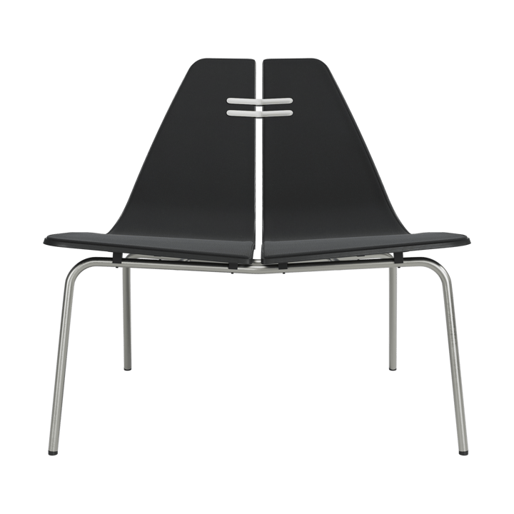 PK23 fåtölj - Black-Christianshavn 1175-rostfritt stålstativ - Fritz Hansen