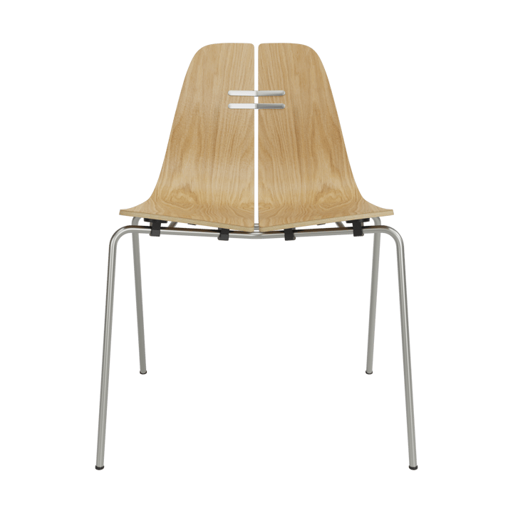 PK3 stol - Lackad ek-rostfritt stålstativ - Fritz Hansen