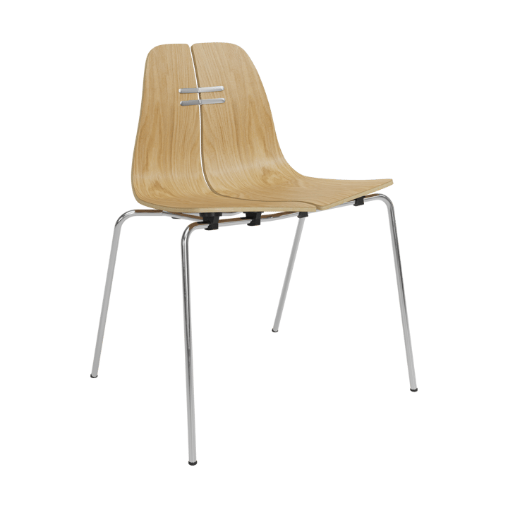 PK3 stol, Lackad ek-rostfritt stålstativ Fritz Hansen