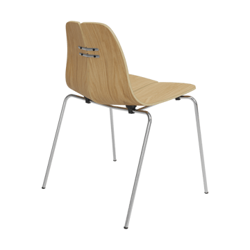 PK3 stol - Lackad ek-rostfritt stålstativ - Fritz Hansen