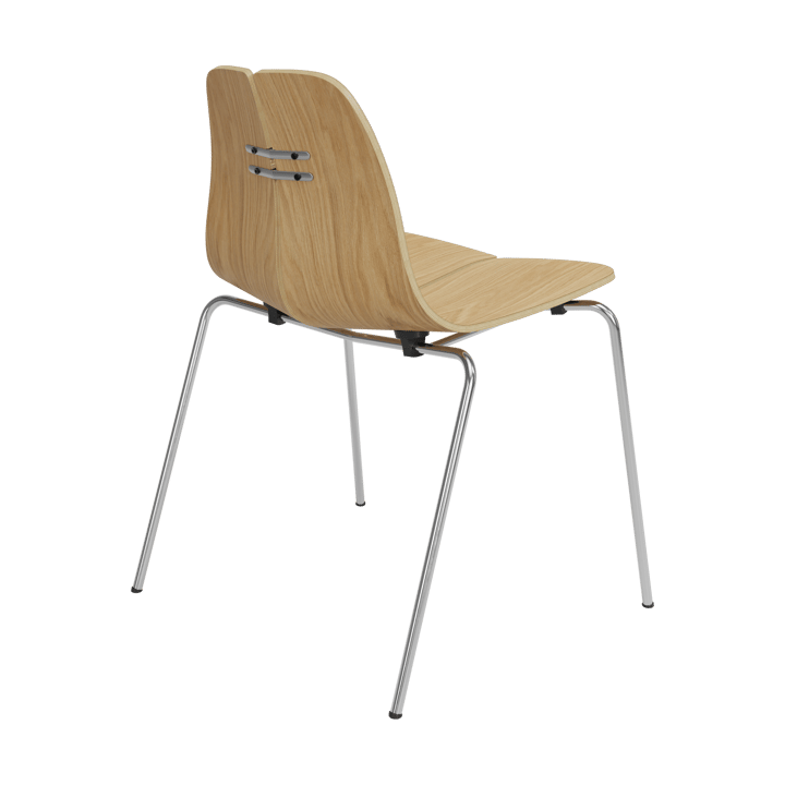 PK3 stol, Lackad ek-rostfritt stålstativ Fritz Hansen