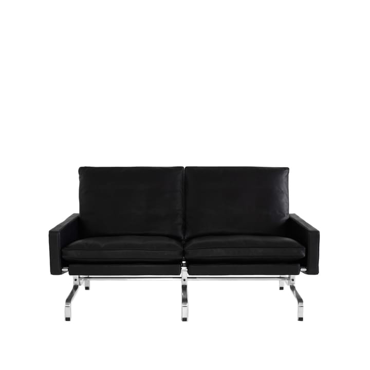 PK31 2-sits soffa - Leather aura black-chrome - Fritz Hansen