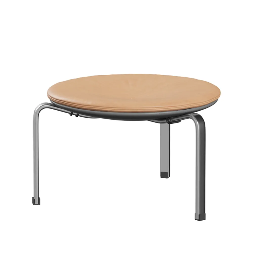 Fritz Hansen PK33 pall Leather natural | Skandinavisk Design | Fåtöljer & Fotpallar | Beige