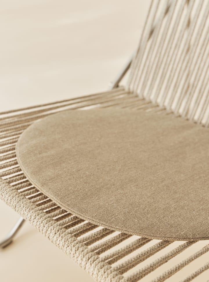 PK4 loungestol med dyna, Rostfritt stål-natur-natur Fritz Hansen