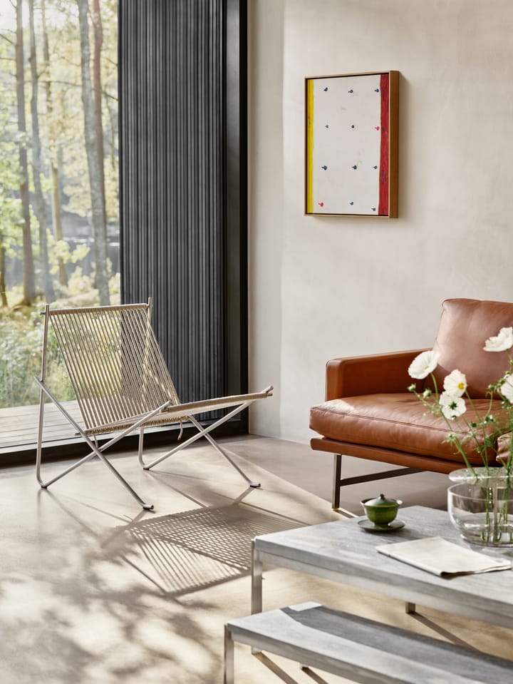 PK4 loungestol, Rostfritt stål-natur Fritz Hansen