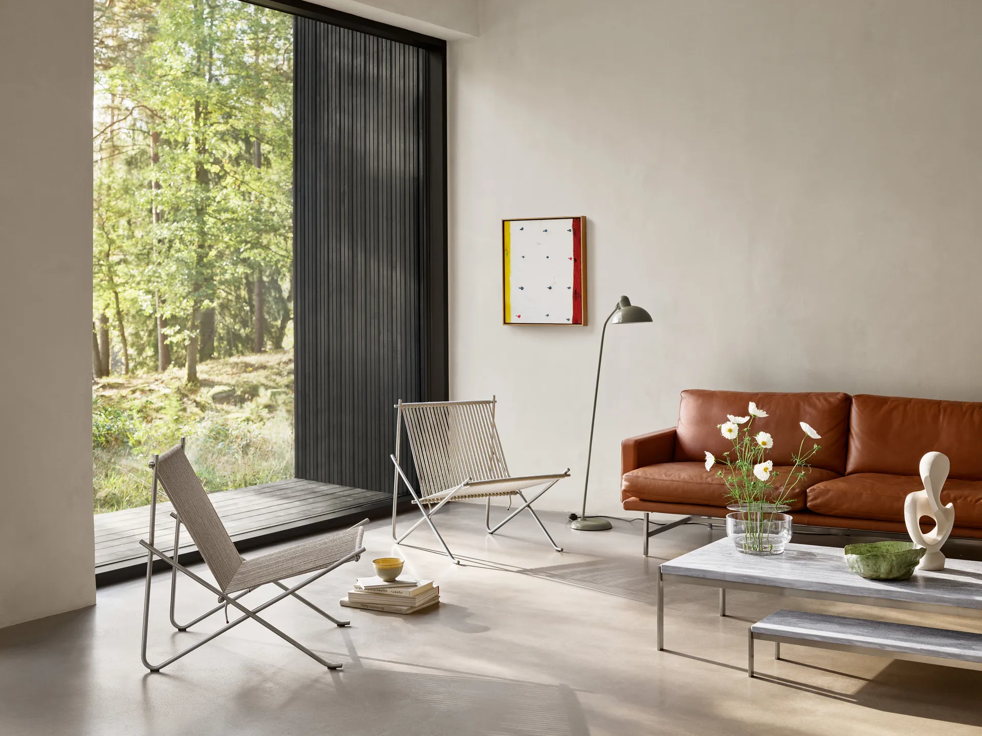 PK4 loungestol, Rostfritt stål-natur Fritz Hansen