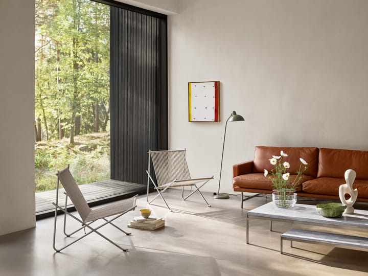 PK4 loungestol, Rostfritt stål-natur Fritz Hansen