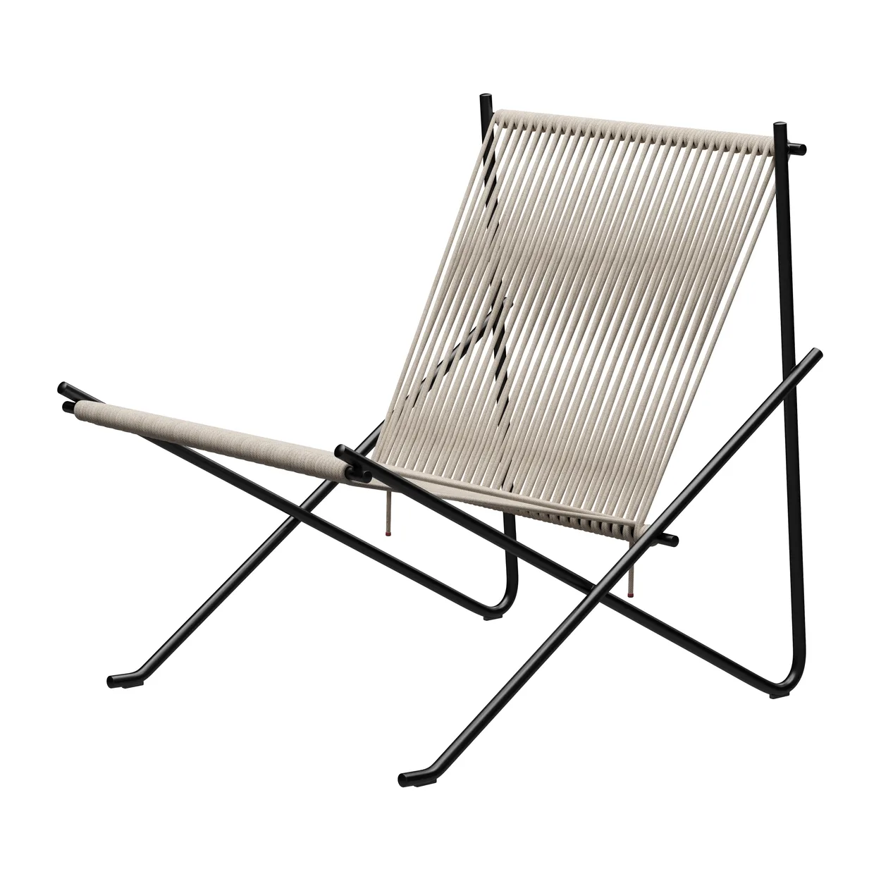 Fritz Hansen PK4 loungestol Svart-natur | Skandinavisk Design | Fåtöljer & Fotpallar | Svart