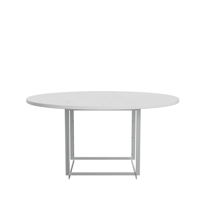PK54 bord Ø140 cm - Rolled marble white-steel - Fritz Hansen