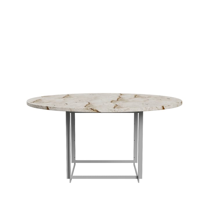 PK54 bord - Honed marble beige-steel - Fritz Hansen