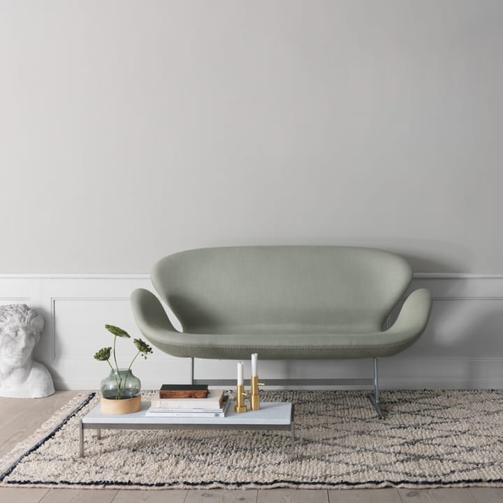 PK62 soffbord, Marble-brushed stainless steel Fritz Hansen