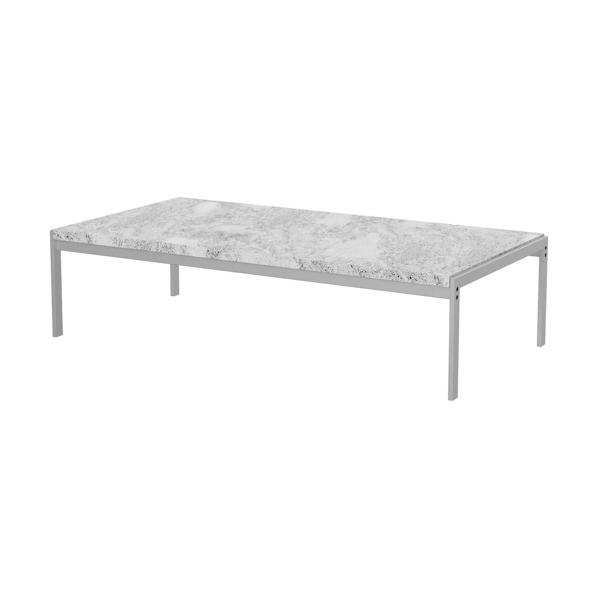 PK63A soffbord fauske marble rolled 120x60x31 cm, Grey-White Fritz Hansen