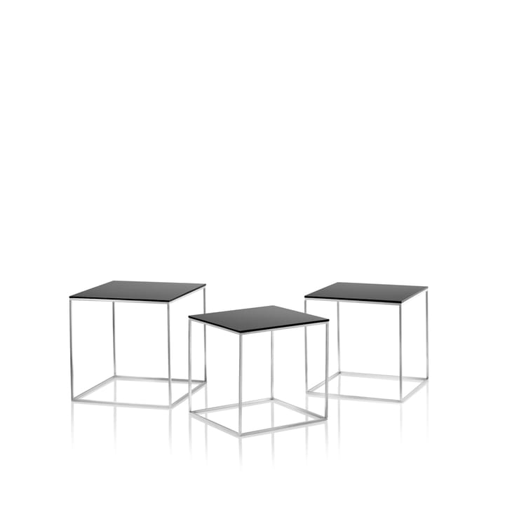 PK71 satsbord - black, akryl, satinborstat rostfritt stål - Fritz Hansen