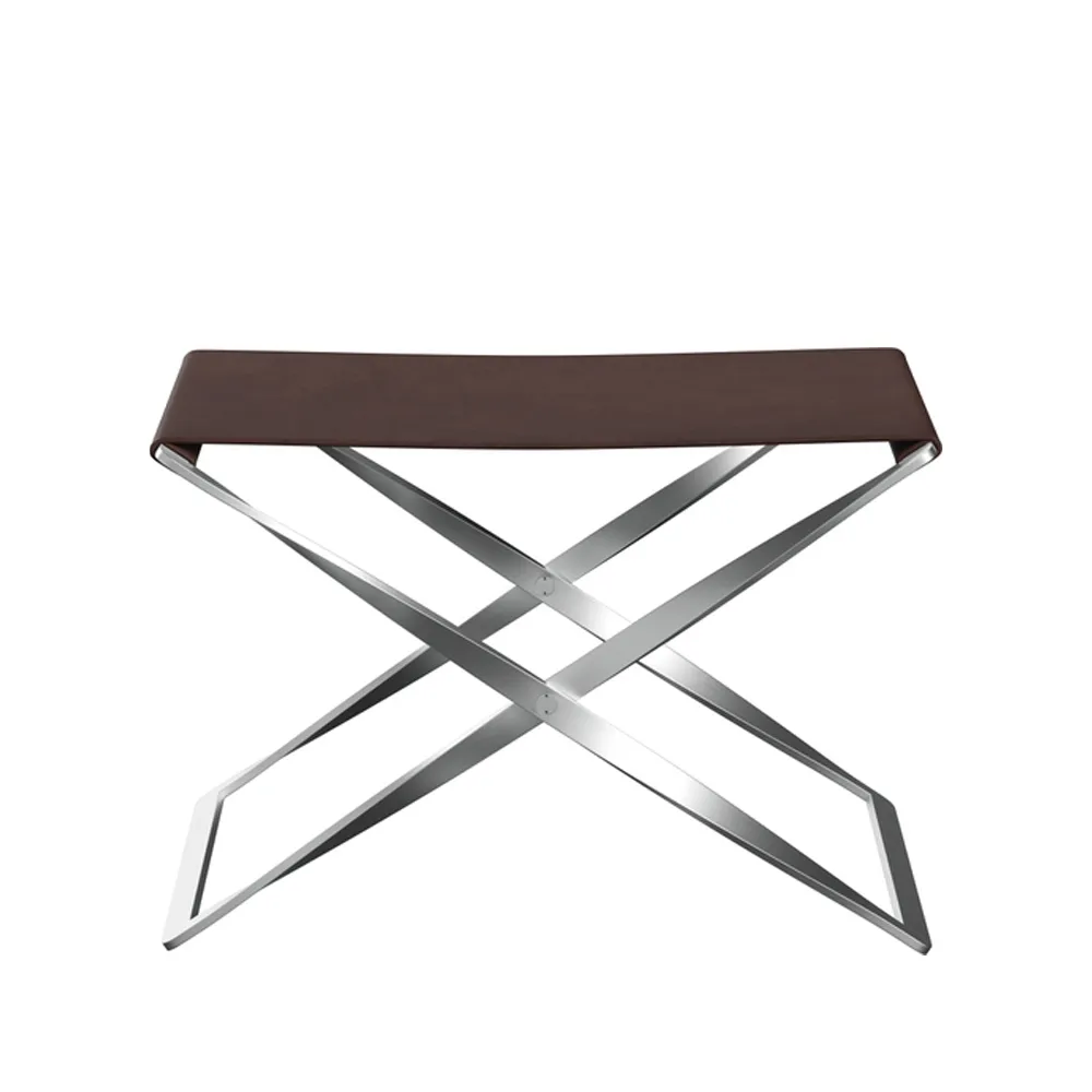 Fritz Hansen PK91 pall Leather embrace chocolate | Skandinavisk Design | Pallar | Brun