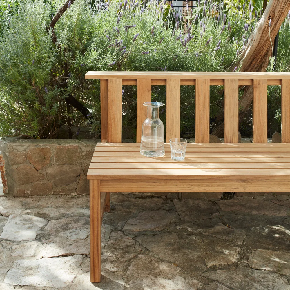 Plank bänk, teak Fritz Hansen
