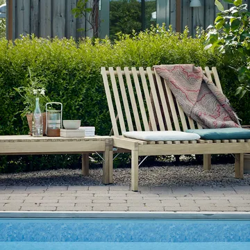Riviera lounge solsäng - teak - Fritz Hansen