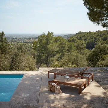 Riviera solsäng - teak - Fritz Hansen