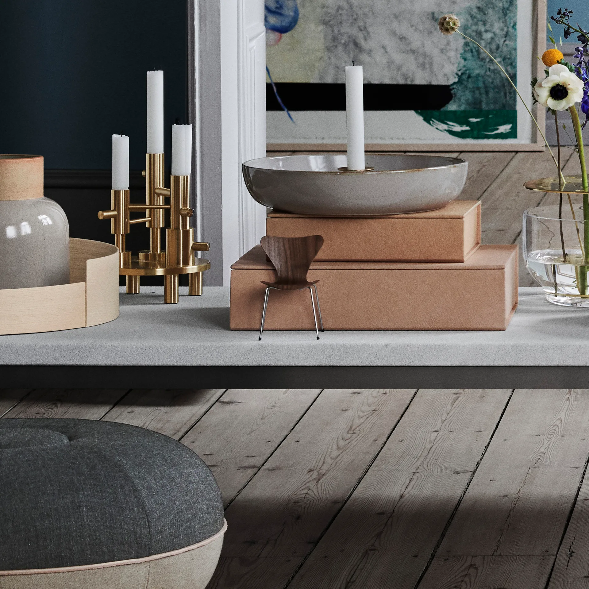 Series 7 stol miniatyr, Walnut Fritz Hansen