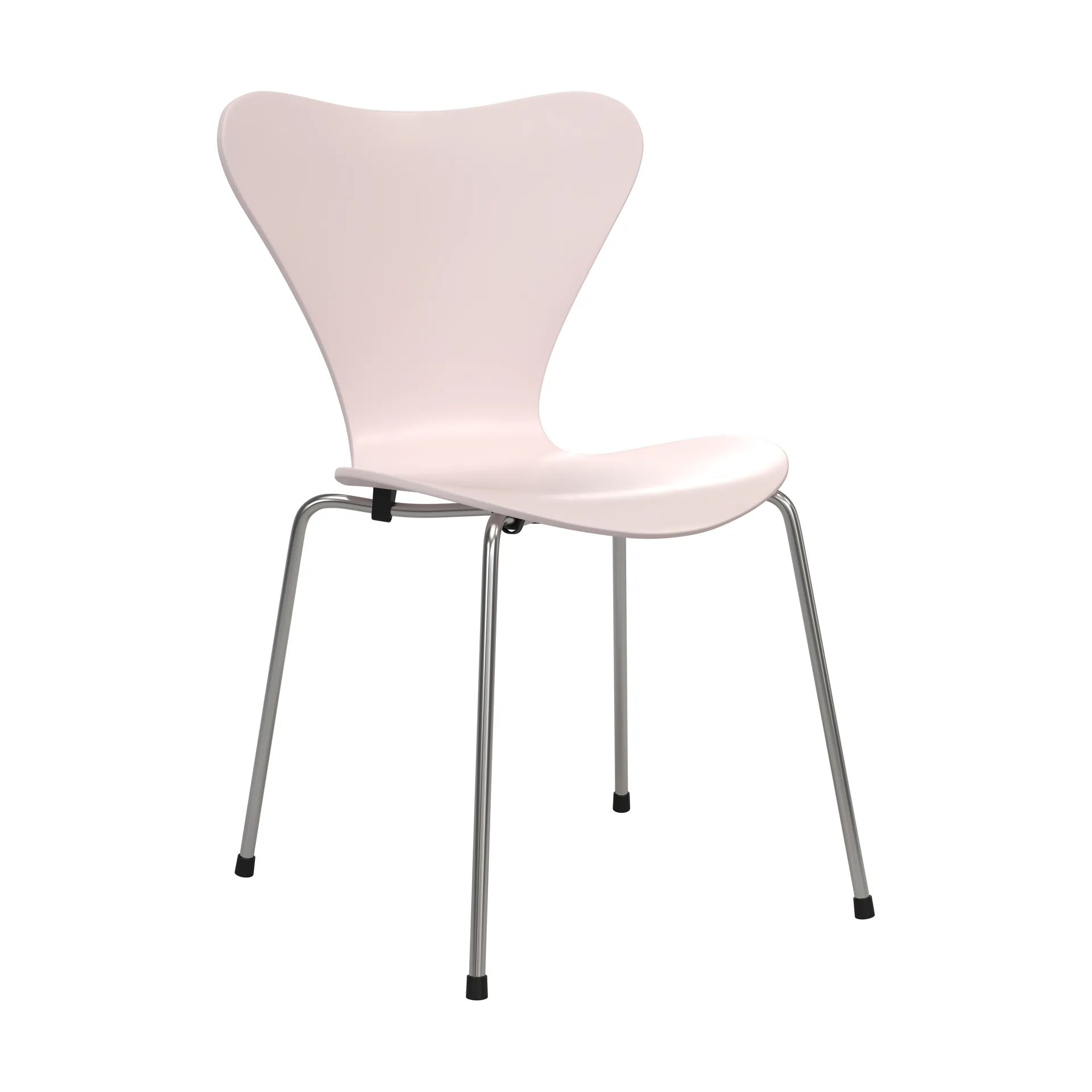 Sjuan 3107 7:14 AM stol, Pink-chrome Fritz Hansen