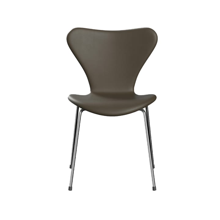 Sjuan 3107 helklädd stol - läder essential stone, kromat stålstativ - Fritz Hansen