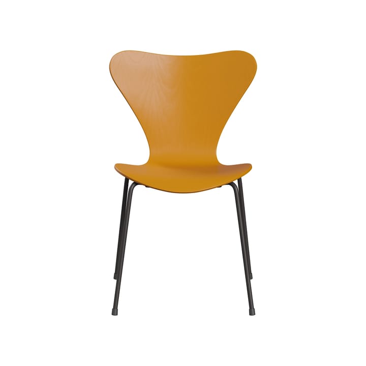 Sjuan 3107 stol - burnt yellow, färgad ask, grafitgrått stativ - Fritz Hansen