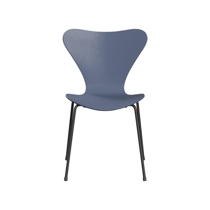 Sjuan 3107 stol - Dusk blue-färgad ask-grafitgrått stativ - Fritz Hansen