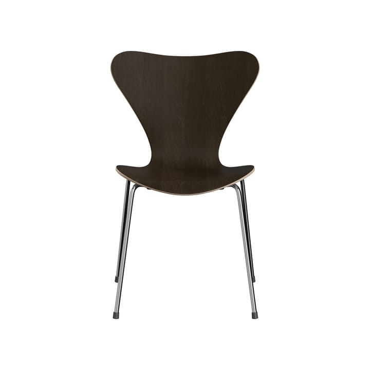 Sjuan 3107 stol - Mörkbetsad ek-kromat stålstativ - Fritz Hansen