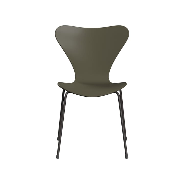 Sjuan 3107 stol - Olive green-lackad-grafitgrått stativ - Fritz Hansen