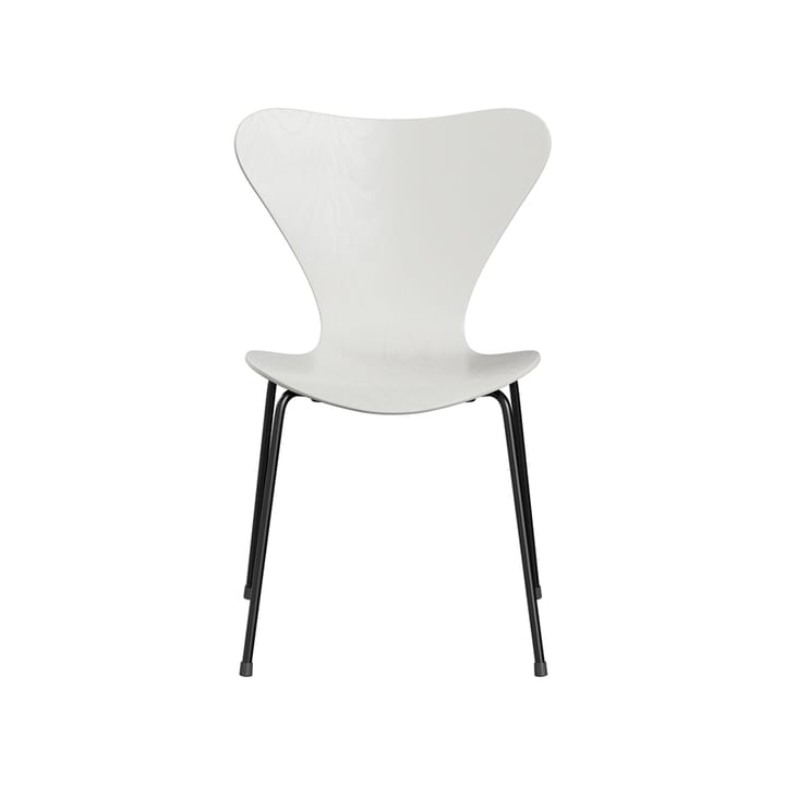 Sjuan 3107 stol - white, färgad ask, svart stativ - Fritz Hansen