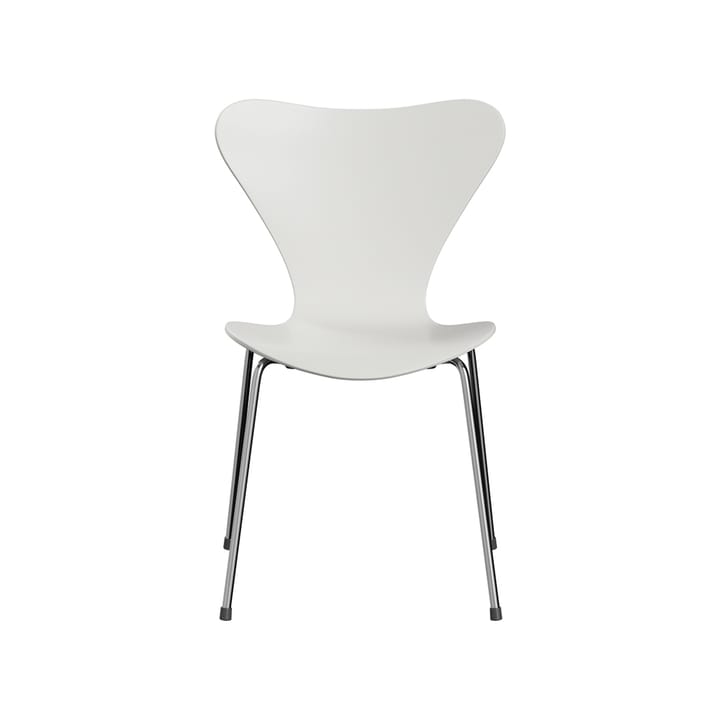 Sjuan 3107 stol - white, lackad, kromat stålstativ - Fritz Hansen