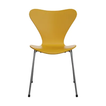 Sjuan 3107 stol - Yellow-rostfritt stål - Fritz Hansen