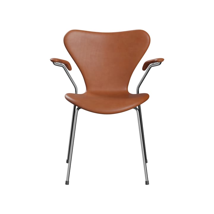 Sjuan 3207 helklädd karmstol, Leather grace walnut Fritz Hansen