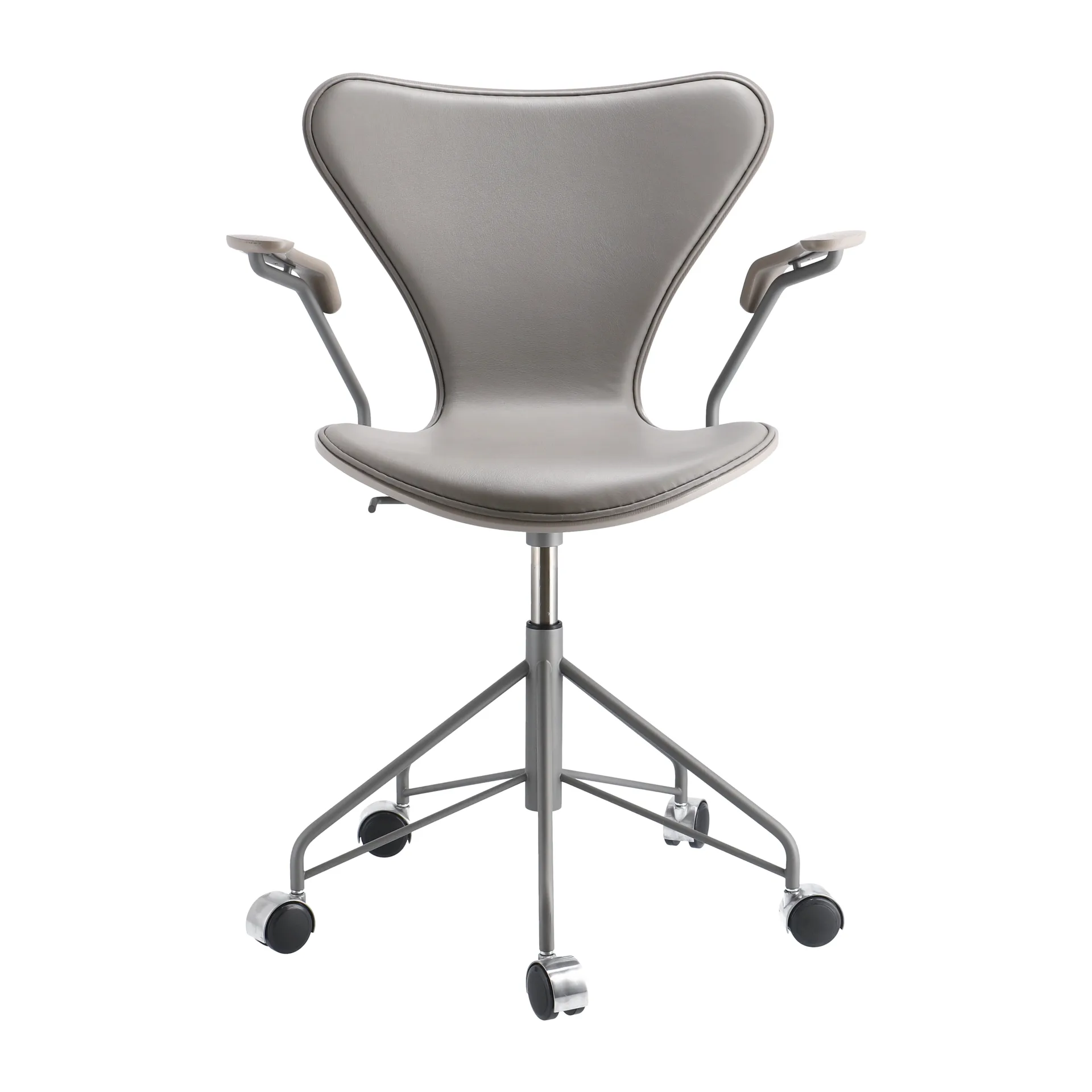 Sjuan 3217 framsidesklädd kontorsstol, Ash deep clay-Grey-Grey Fritz Hansen