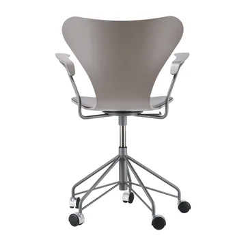 Sjuan 3217 framsidesklädd kontorsstol - Ash deep clay-Grey-Grey - Fritz Hansen