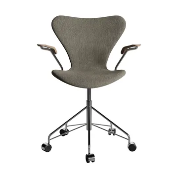 Sjuan 3217 kontorstol - Tyg Clay 09 Light sand-krom - Fritz Hansen
