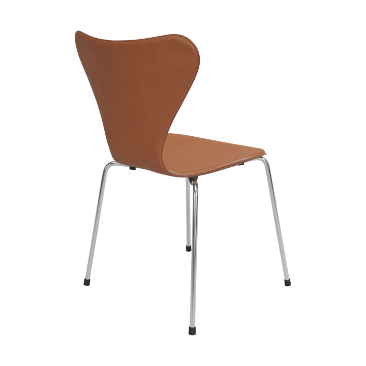 Sjuan Tailored stol, Harness Leather Saddle Brown-chrome Fritz Hansen