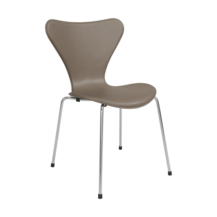 Sjuan Tailored stol, Harness Leather Slate Grey-chrome Fritz Hansen