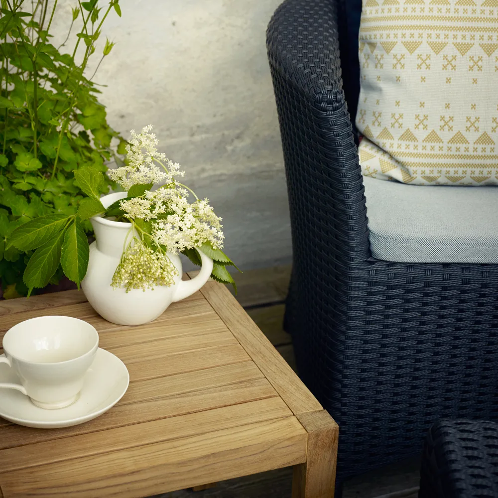 Square sidobord, teak, large Fritz Hansen