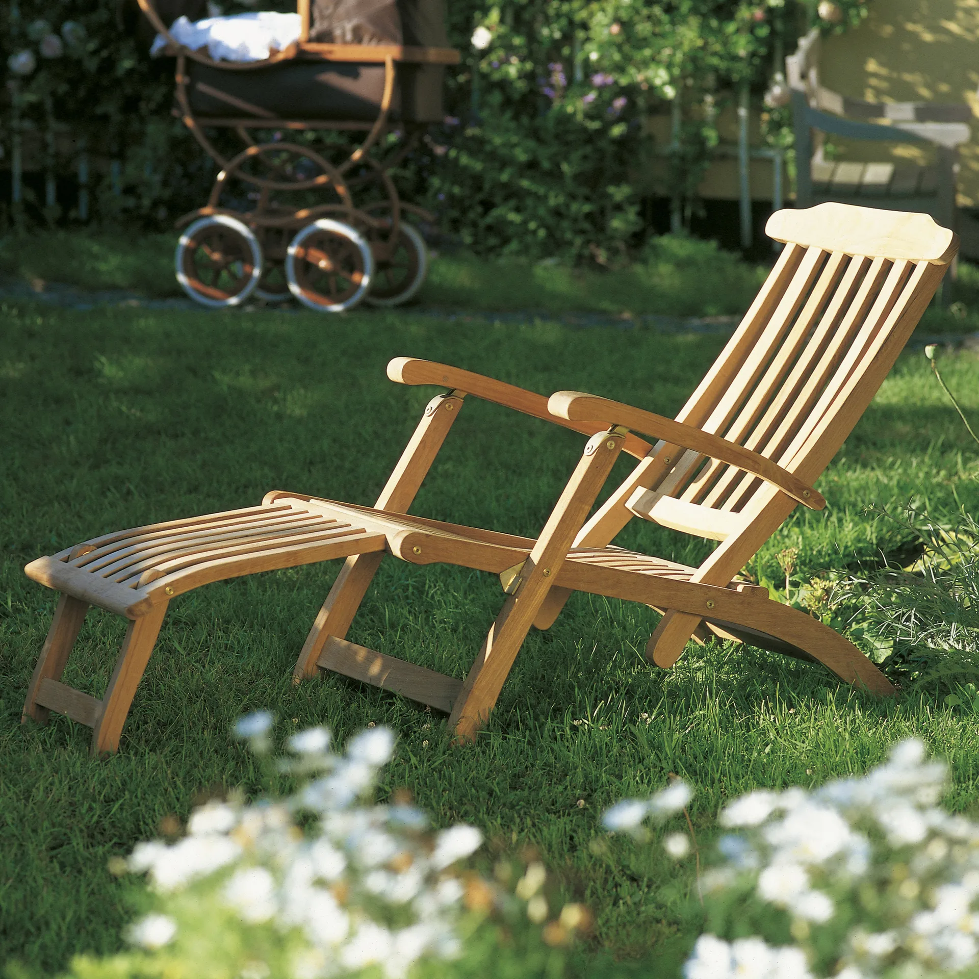 Steamer däckstol, teak Fritz Hansen