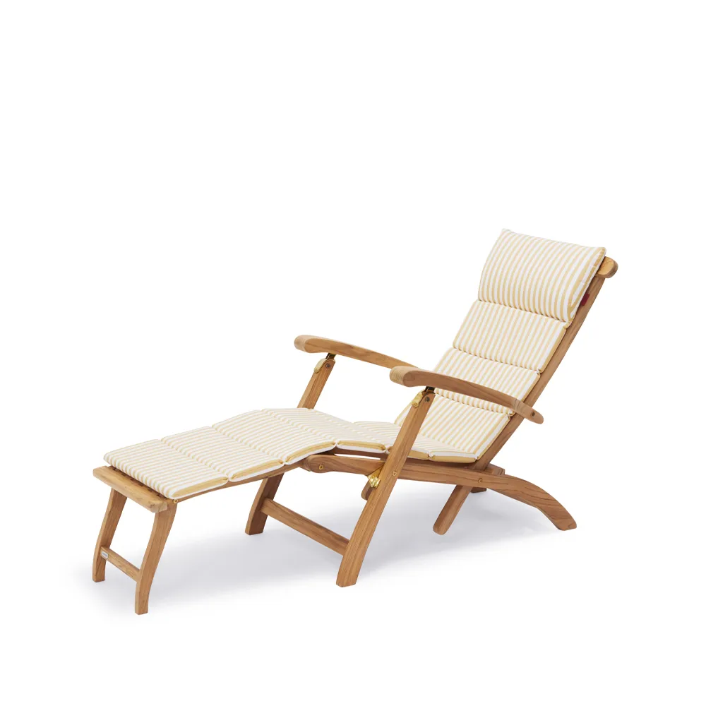 Steamer däckstolsdyna, tyg outdoor textile golden yellow stripe Fritz Hansen